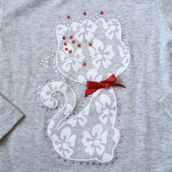 Girls Funkyberry Studded Floral Cat Tee NWOT 4T - Picture 2 of 4